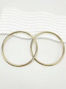 4 phụ kiện hình tròn bằng kim loại vàng dành cho tay cầm túi xách DIY - Vàng - Xem 6