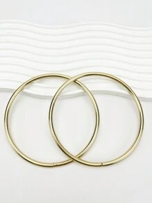 4 phụ kiện hình tròn bằng kim loại vàng dành cho tay cầm túi xách DIY - Vàng - Xem 7