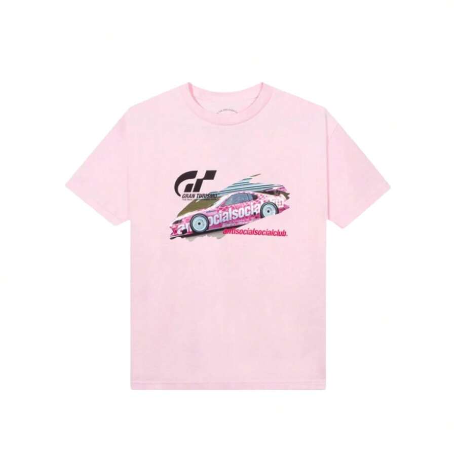 Anti Social Social Club Gran Turismo X ASSC 粉色徽标 T 恤 - 粉色 - 查看 1