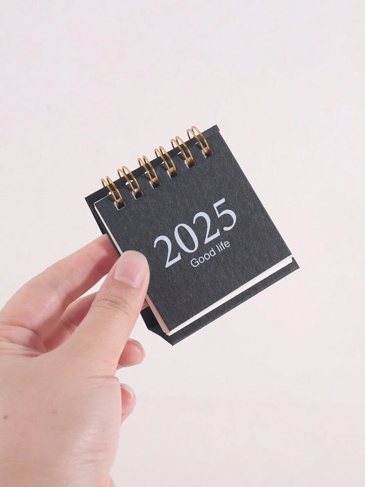 1 Pieza Mini Calendario de Escritorio 2025, Decoración de Escritorio para Escuela y Oficina, Regalo para un Amigo, Vuelta a la Escuela, Útiles Escolares - Multicolor - Añade 8