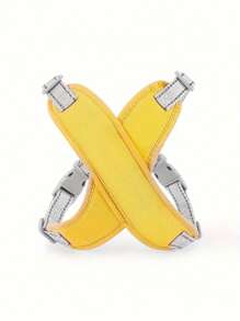 Cross-Shaped Breathable Pet Dog Harness With Reflective Vest And Leash - Yellow - View 11