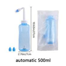 1pc Manual Rinse Bottle, Cleansing Tool, Nose Wash Bottle, 10.14/16.91oz