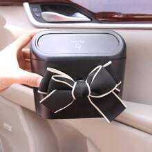 1pc Car Trash Can, Hanging Type Car Decoration Garbage Bin, Car Interior Organizer, Leak-Proof Car Accessories