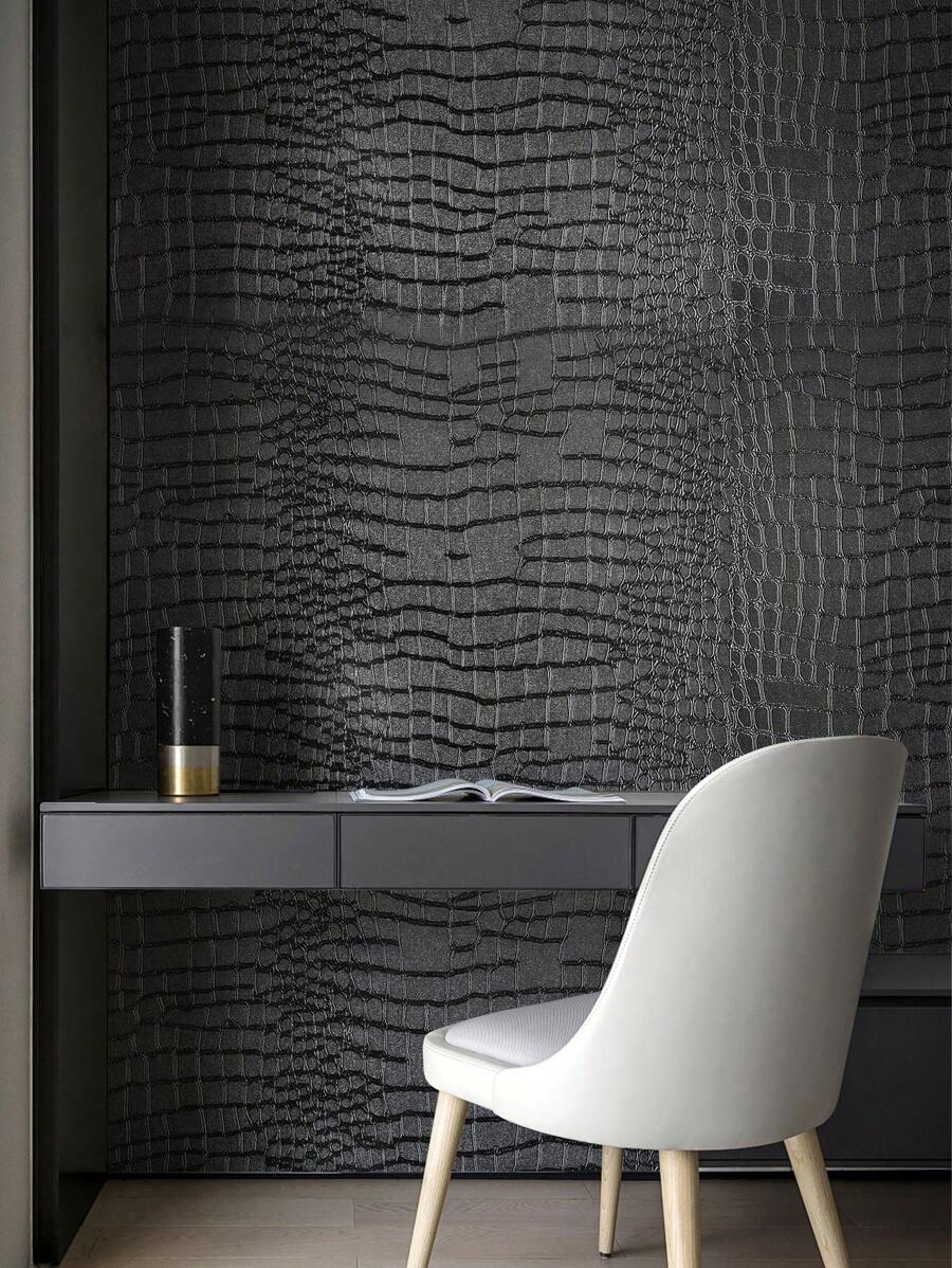 1 卷 3D 鳄鱼皮图案自粘壁纸，3D 蜥蜴皮动物印花防水即撕即贴壁纸，非常适合客厅、卧室、餐厅墙壁防水壁纸，适用于客厅装饰、宿舍装饰、返校用品、万圣节装饰、翻新贴纸可撕墙板、墙纸、壁纸、春季装饰品让您的家焕然一新、拉玛装饰贴纸 - 彩色 - 查看 1