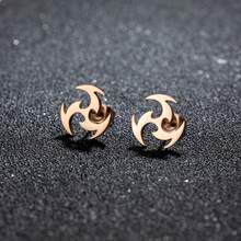 1 Pair Stainless Steel Ocean Wave Sun Rise  Stud Earrings Jewelry Hollow Earrings Gift - 457 - View 35