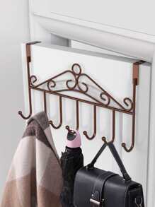 1pc Behind The Door Hook Wall Hanging Hangers Creative Non-Trace Strong Hanging Hook Free Punching Clothes And Hats Storage Rack - Multicolor - View 1