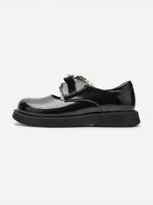 Balabala Zapatos de princesa para niñas Otoño 2024 Nuevos zapatos para niños Artístico estilo retro con moño Zapatos para bebé