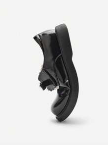 Balabala Zapatos de princesa para niñas Otoño 2024 Nuevos zapatos para niños Artístico estilo retro con moño Zapatos para bebé