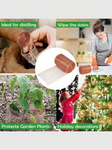 Garden Copper Mesh Roll For Mice Rat Rodent Repellent, Sturdy Copper Wool Mouse Trap For Bat Snail Bird Control