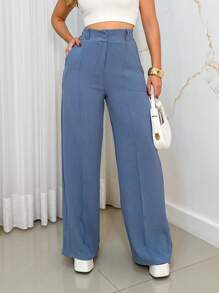 Women Pants - 霧霾藍 - 查看 3