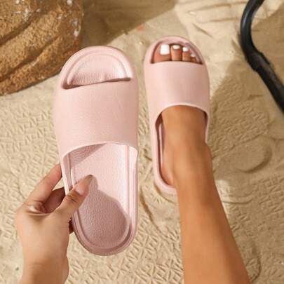 Nuovi sandali EVA alla moda  a righe semplici e in , adatti per interni, bagno, esterni e ospiti, stile INS, leggeri, confortevoli e morbidi.