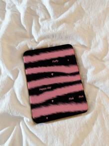 1 件时尚黑色和粉色条纹字母双面印刷 720 度可旋转亚克力水晶透明防摔平板电脑保护壳带笔槽，兼容华为、iPad、小米 - 彩色 - 查看 8