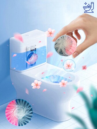 FoBianJie 40克自動馬桶清潔劑，馬桶清潔劑，馬桶清潔塊，除臭和除垢馬桶藥片，清除尿漬起泡片，洗手盆污漬清潔塊，清潔用品