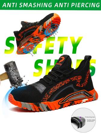 New Anti-Slip, Wear-Resistant, Shock-Resistant, Puncture-Resistant Work Shoes With Steel Toe Cap, Breathable, Lightweight And Durable