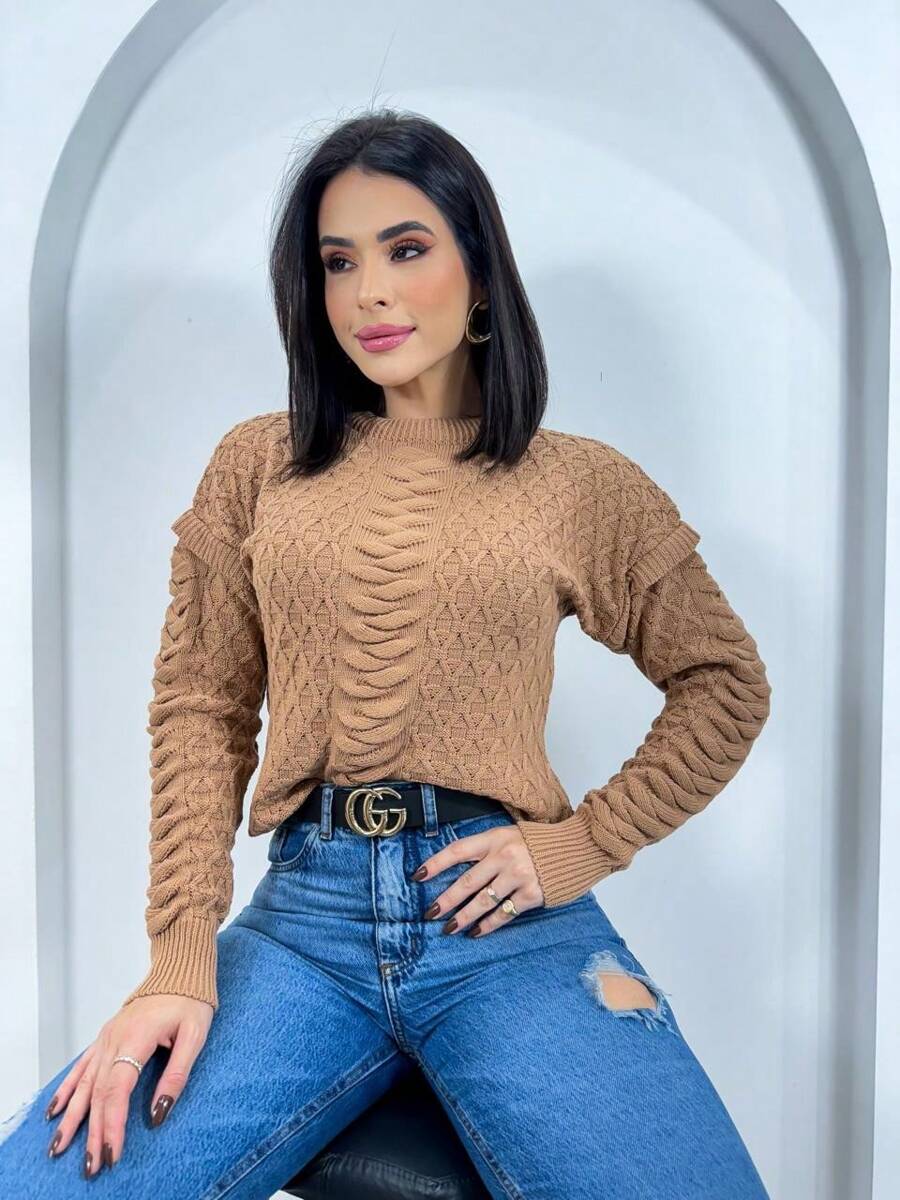 Women Sweaters - Lạc đà - Xem 1