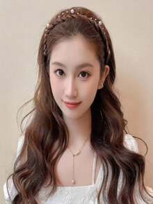 شريط رأس مصنوع يدويًا بتصميم مجدول ومفتول بتصميم سمكة عظمية، مناسب للنساء لتسريح الشعر والارتداء اليومي،الملابس الكاجوال،اكسسوارات الشعر