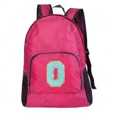 可折叠背包便携式旅行露营徒步旅行折叠包大容量超轻户外包，轻便，防水书包，适合毕业生、少女、大一、大二、大三和大四学生，大学和高中，非常适合户外、旅行、运动和返校，适合大学生的学校背包，非常适合大学、商务、工作、通勤、户外、徒步旅行、旅行、登山、体育场、运动、郊游、返校学校背包、书包、学校背包、返校、大背包、便携、可折叠、轻便，适合少女女大学生，非常适合返校、大学、初中、高中 - 粉色 - 查看 14