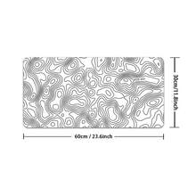 1pc Gaming Mouse Pad Large Keyboard Pad Topographic Mouse Pad White Mouse Pad For Keyboard Natural Rubber Office Carpet Computer Accessories - Color - View 8