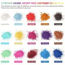 15-Farben Mica Pulver Pigment Set für Epoxidharz Farbstoff - feine, leichte und vielseitige Farben für DIY Handwerk und Schmuckherstellung