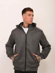 Men Winter Coats - Dark Grey - View 2