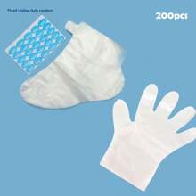 100pcs/200pcs Disposable Foot Peel Cover&Disposable Hand Mask ,Skin Care Gloves,Skin Care Footmuffs,Spa Pedicure Supplies, Waterproof Foot Mask,Remove Dead Skin, Moisturizing And Relief,Diy Foot Mask Tool, Suitable For Men And Women, Gifts For Family, Beauty Salon, Spa