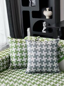 1入組黑白色涼感沙發墊，輕奢、高端，防滑、防貓抓、防塵，全包式沙發靠背套，全年通用 - 綠色 - 查看 5