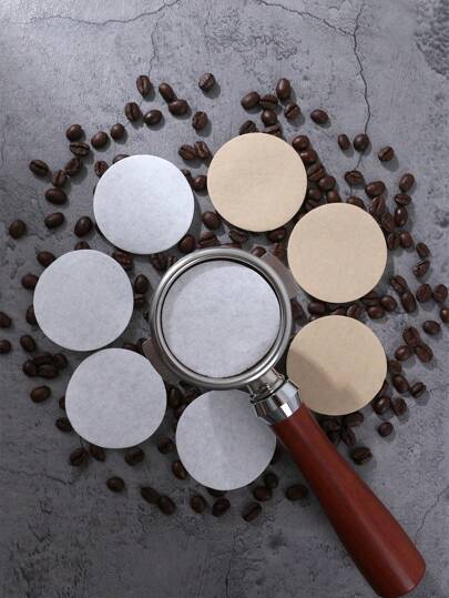 200pcs Round Powder Bowl Filters (51mm/53mm/58mm) For Italian Espresso Machine, Double Layer Water Filtration Paper For Coffee School Supplies Back To School