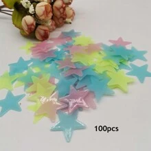 159pcs Luminous Wall Stickers, Glow In The Dark, Stars, Moon, Butterflies, Shooting Stars, Reflection Decals, Switch Decor Stickers (Random Color) Vinyl Decal, For Bedroom Decor, Room Decor Items, For Halloween Decor, Fall Decor, Classroom Decorations, Removable Sticker, Stickers, Wall Decal, Vinyl Decal For Home Decorations, Spring Decoration Items Refresh Your Home, Rama Decoration Stickers Gifts Birthday Graduation