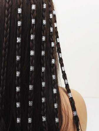 Boho風格40入組中空髮圈