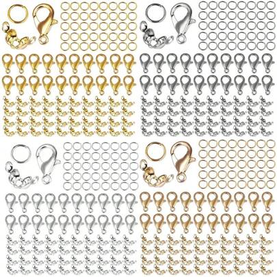120pcs/Pack Lobster Clasp & Jump Rings Set, Suitable For Jewelry DIY - Bracelets, Necklaces, Earrings
