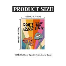 蘑菇不要绊倒小东西印刷品 - 色彩缤纷的复古艺术，时髦时髦的大胆，20 世纪 70 年代 1960 年代，迷幻之旅，嬉皮士，无框架礼物生日毕业 - 彩色 - 查看 9