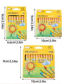 Juego de 8/12/24 lápices de colores para niños, lápices de dibujo multicolores para niños pequeños, bolígrafos de colores para grafiti, barras de pintura de aceite para volver a la escuela, útiles escolares