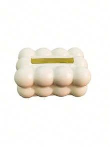 1pc Black & White ABS Cute Ball Tissue Box Cover, Nordic Style Paper Holder For Living Room Coffee Table Storage - Multicolor - View 10