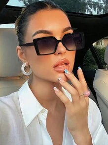 1/2/3 paires de lunettes de soleil acryliques de style bohème à la mode pour femmes, convenant aux sorties quotidiennes et à la tenue décontractée, polyvalentes et élégantes, idéales pour les sorties en famille, les voyages, les vacances à la plage, les activités de plein air, etc. - Multicolore - Voir 15