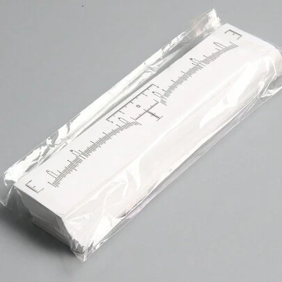 100片一次性纹身眉尺贴纸粘性微针纹身测量工具，适用于永久化妆配件