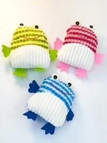 1pc Rainbow Frog Pet Plush Doll, With Sound, Teeth Grinding, Venting, Teeth Cleaning, Companion For Dogs And Cats (Suitable For Pets Only) - Multicolor - View 4
