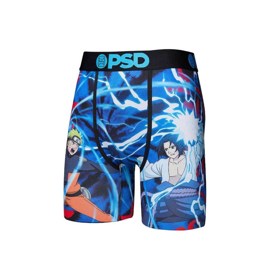 PSD X Naruto - Sasuke Faceoff Boxer Briefs Multi/Blue Underwear 222180026 - Blue - View 1