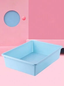 Arenero Gato Extension Anti Derrame Pala Caja Extra Grande(Caja de arena para gatos+Pala para caca de gato) - Azul - Ver 4