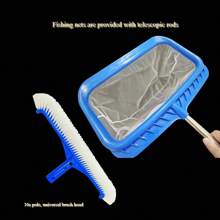 1入組專業地下和地上游泳池刷 - 90度角，17.5英寸 - 適用於拐角，曲線，臺階和梯子 - 堅固和有效的游泳池清潔工具 - 藍白色 - 查看 6