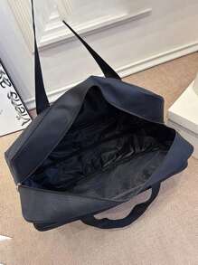 1入組簡約時尚防水拉桿袋軟袋，男女旅行手提行李箱帶輪拉桿旅行包，可收納折疊大容量登機行李袋 - 粉色 - 查看 6