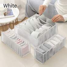 1 pièce Boîte de rangement pour sous-vêtements de type tiroir, grille de séparation pour chaussettes et sous-vêtements, organisateur de placard à couches, boîte de rangement pour vêtements en maille transparente, boîte de rangement à tiroirs pliable à grille multiple, rangement et organisation de garde-robe, boîte de rangement à compartiments pour sous-vêtements, sacs de rangement pour tiroirs de chaussettes et sous-vêtements, décoration de festivals, décoration de chambre, décoration de maison, décoration de chambre à coucher, organisateur, rangement à la maison, t-shirt blanc pour femme, pantalon noir pour femme, vêtements d'hiver pour dames, robe