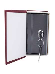Caja de seguridad de libro mini con cerradura de llave, caja de efectivo mini con cerradura, almacenamiento infantil, hucha para ahorrar dinero (11.5x8x4.6cm / 4.53x3.15x1.81 pulgadas) - Rojo - Ver 8