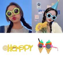 14cm Hawaiian Beach Dance Party Pool Party Sunglasses - Multicolor - View 5