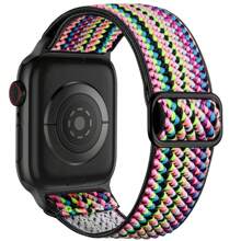 Braided Band Compatible With Apple Watch Band Series 9 8 7 6 5 4 SE Ultra 3 2 1 49mm 45mm 44mm 42mm 41mm  40mm 38mm  Men Apple Watch Bands Women Stretchy Nylon Solo Loop Sport Strap As A Gift For Students Returning To School - 42/44/45/49mm - View 11
