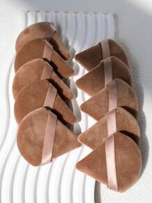 10pcs Triangle Velvet Pink Makeup Sponges For Foundation, Suitable For All Skin Types, Beginners, Ideal For Wet And Dry Powder Application, Lightweight And Washable,Makeup,Cheap,Room Decor,Vanity,Travel,Bedroom,Makeup Accessories,Puff,Makeup Blender,Powder Puff,Makeup Sponge