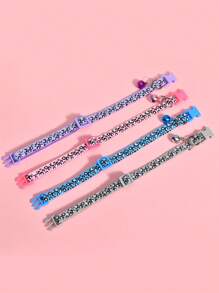 1 pièce Collier de chat imprimé léopard ajustable, convient pour les petits et moyens animaux de compagnie comme les chiens et les chats