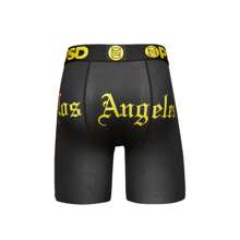 PSD LA Old English Boxer Briefs Black/Yellow Underwear 121180007S