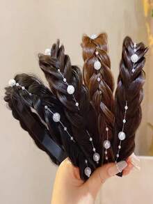 شريط رأس مصنوع يدويًا بتصميم مجدول ومفتول بتصميم سمكة عظمية، مناسب للنساء لتسريح الشعر والارتداء اليومي،الملابس الكاجوال،اكسسوارات الشعر