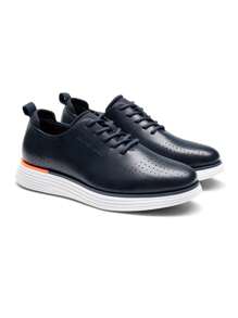 Men Fashion Dress Sneakers Oxfords Classic Casual Shoes 2.0 - 藍色 - 查看 7