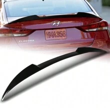 For 2017-2018 Hyundai Elantra W-Power V-Style Trunk Spoiler Wing - Painted Black - View 1